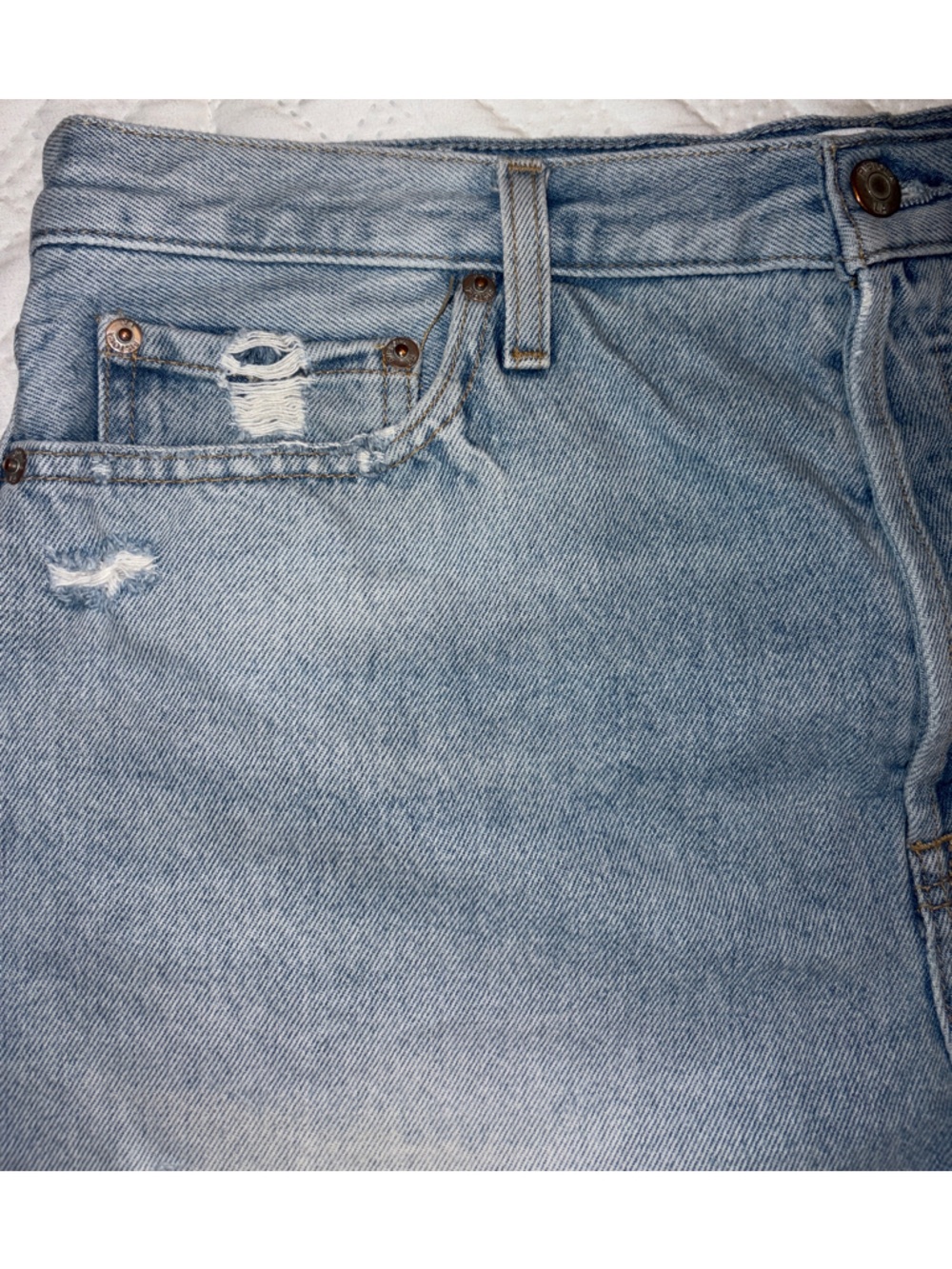 Pistola | 2” Light Wash Distressed Jean Shorts - Picture 3 of 8